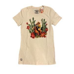 NWT Rodeo Quincy Cactus Graphic Short Sleeve Tee Tan Women’s Medium